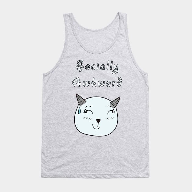 Socially Awkward Tank Top by lilmousepunk